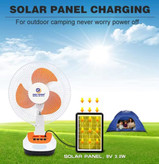 پنکه رو میزی خورشیدی EP-2112A شارژی۳ کاره (اکبند)