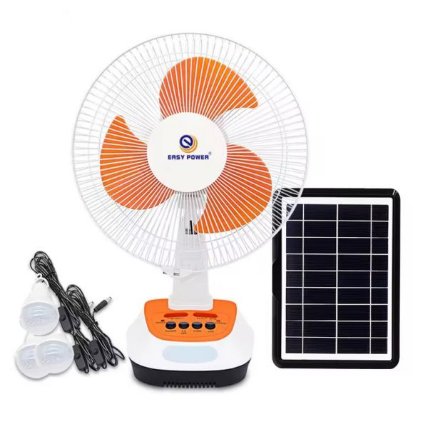 پنکه رو میزی خورشیدی EP-2112A شارژی۳ کاره (اکبند)