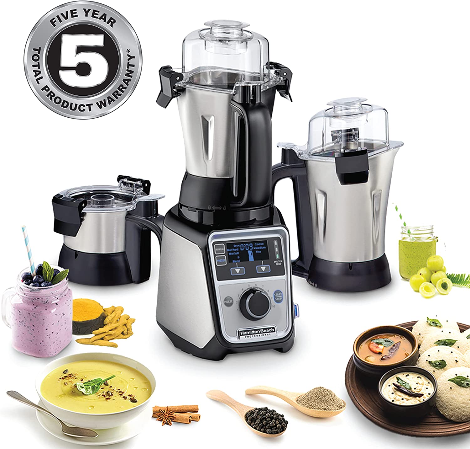 آسیاب میکسر حرفه ای 3 شیشه مدل Hamilton Beach 58770-OR