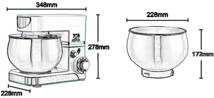 همزن کاسه دار برند بلونوا مدل ۱۰۰۰ وات