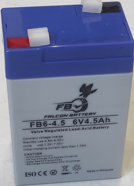 باتری ۶ ولت 4.5 آمپر فالکون (عمده)