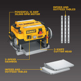 نقد و بررسی گندگی (زیررنده) ۱۸۰۰ وات ۳۳۰ میلیمتری دیوالت مدل DeWalt DW735 اگر به دنبال یک گندگی حرفهای، دقیق و قدرتمند برای کارگاه نجاری یا تولیدی خود هستید، DeWalt DW735 یکی از بهترین گزینههای موجود در بازار است. این دستگاه با موتور قدرتمند ۱۸۰۰ وات،