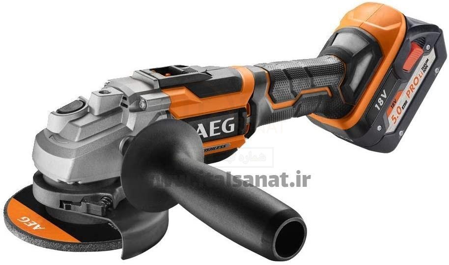 مینی فرز شارژی آ ا گ مدل BEWS18-125BL-0 ظرفیت ۱۸ ولت(استوک)