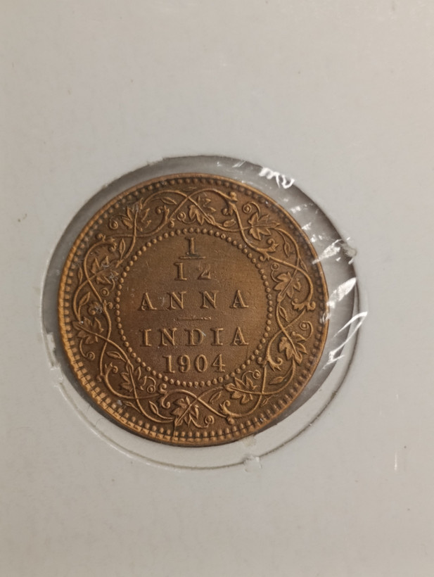 سکه ادوارد هفتم هند بریتانیا 1907