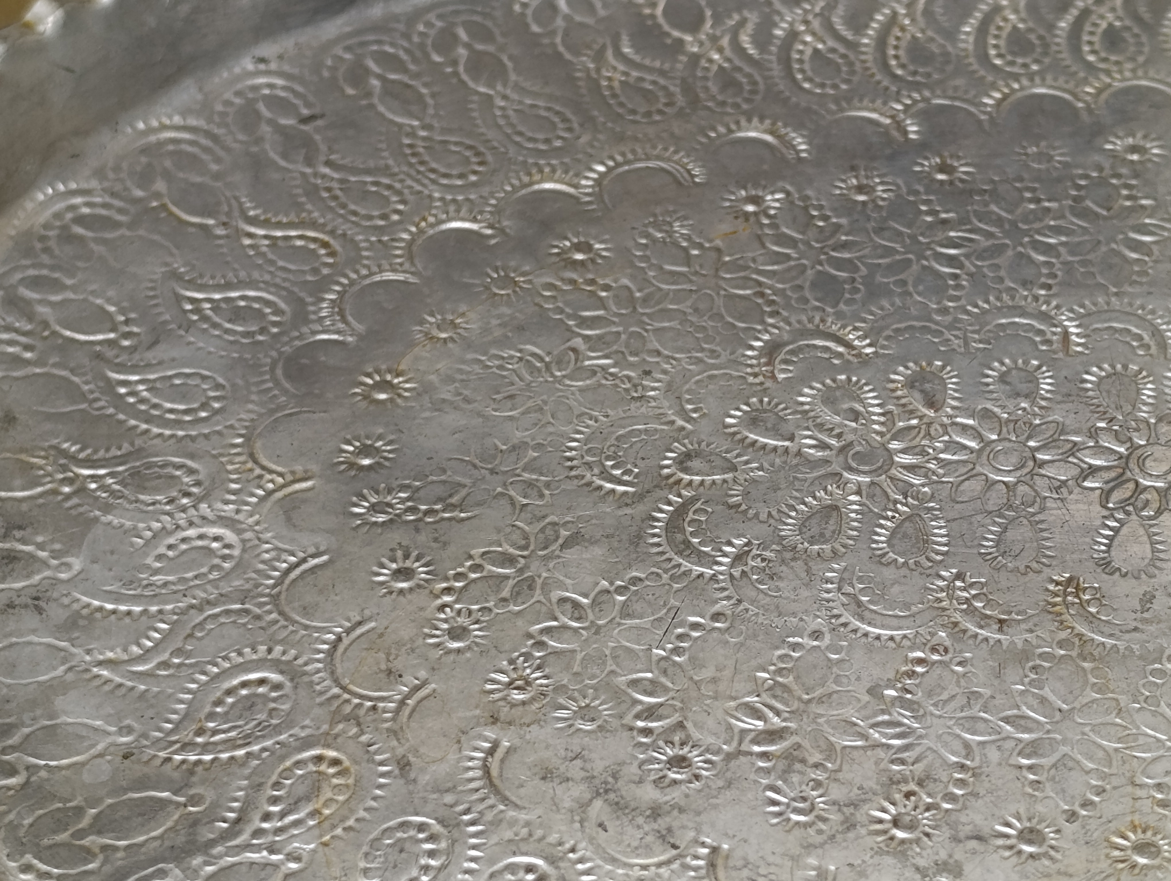 سینی مسی قلمزنی دستی کلکسیونی پهلوی