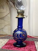 چراغ گرد سوز شیشه ای کلکسیونی -پهلویی