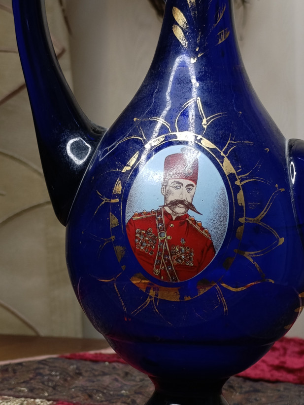 گلاب پاش کریستال دستساز طلا کوب اقاجار