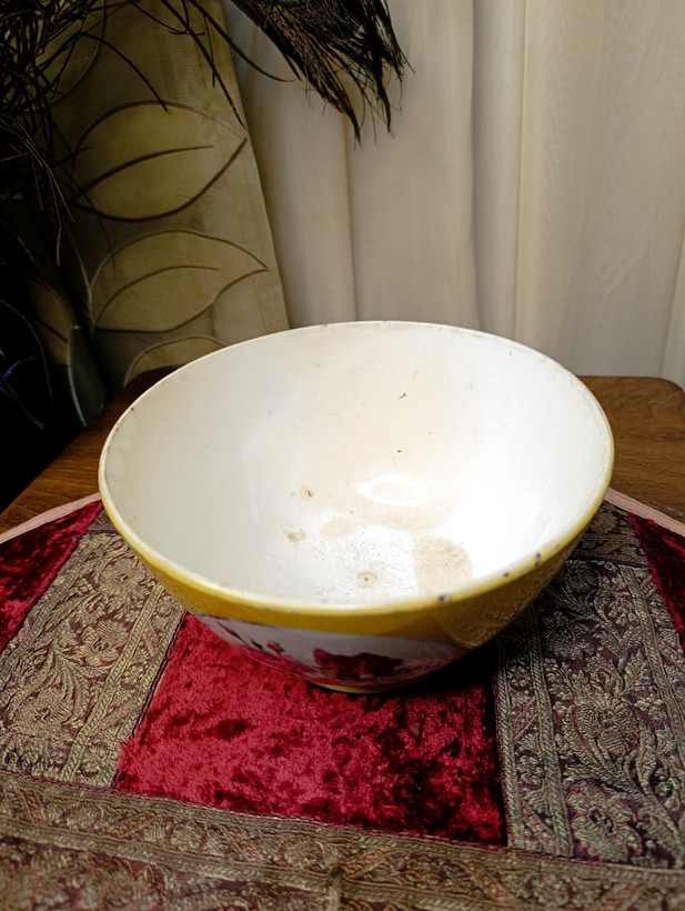 کاسه طرح گل رُز روسی کلکسیونی و کمیاب