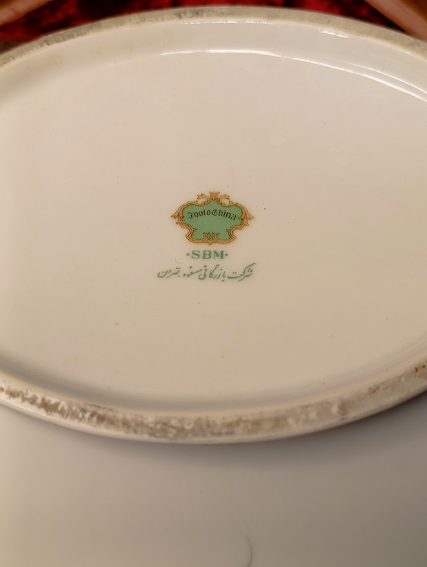 ظرف سوپ خوری چینی طرح گل کمیاب کلکسیونی
