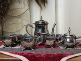 نیم ست قهوه خوری بسیار زیبا و خاص کمیاب سیلور
