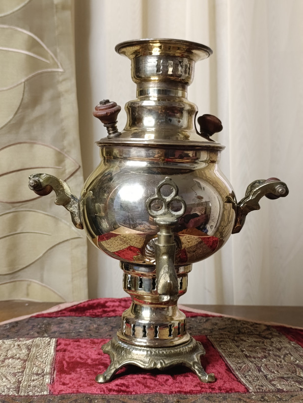 سماور کمیاب زغالی برنزی کلکسیونی