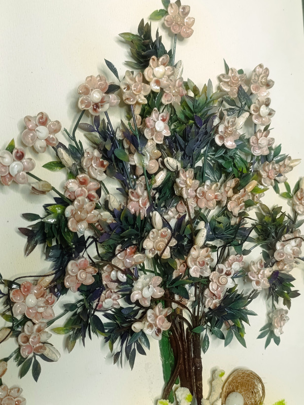 تابلو صدف کاری طرح گل گیلاس (استثنایی)
