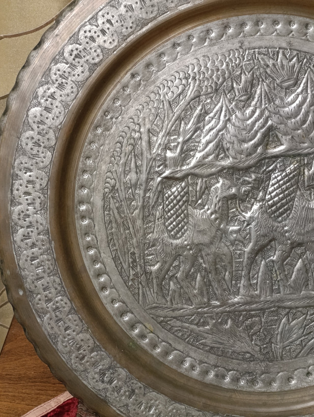 دیوارکوب مسی قلمزنی دستی پهلوی